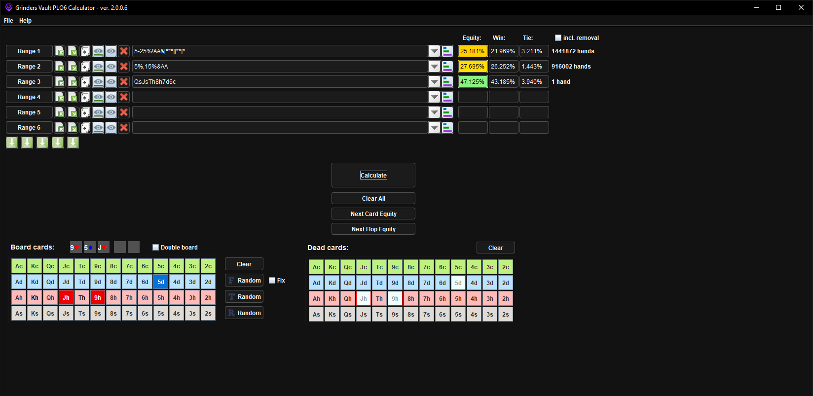 PLO6 Calculator Interface
