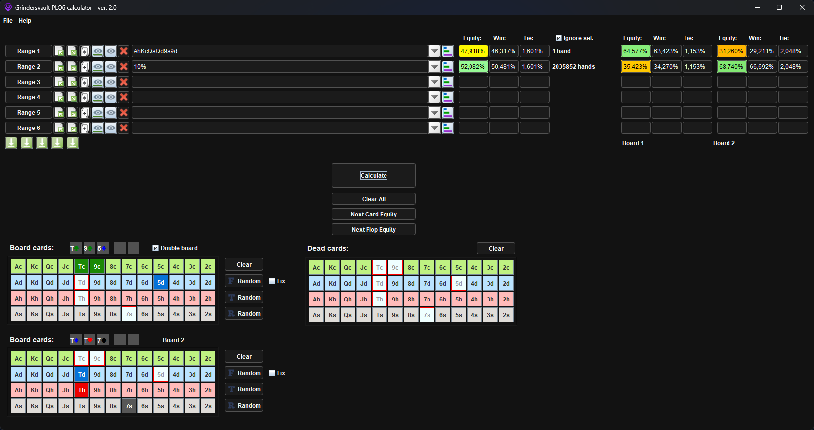 PLO6 Calculator Interface